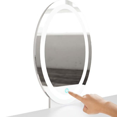 Signy Led Dressing Table With Stool – GFW, view 4