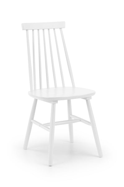 Alassio Spindle Back Dining Chairs - White (Set Of 2) – Julian Bowen, view 2