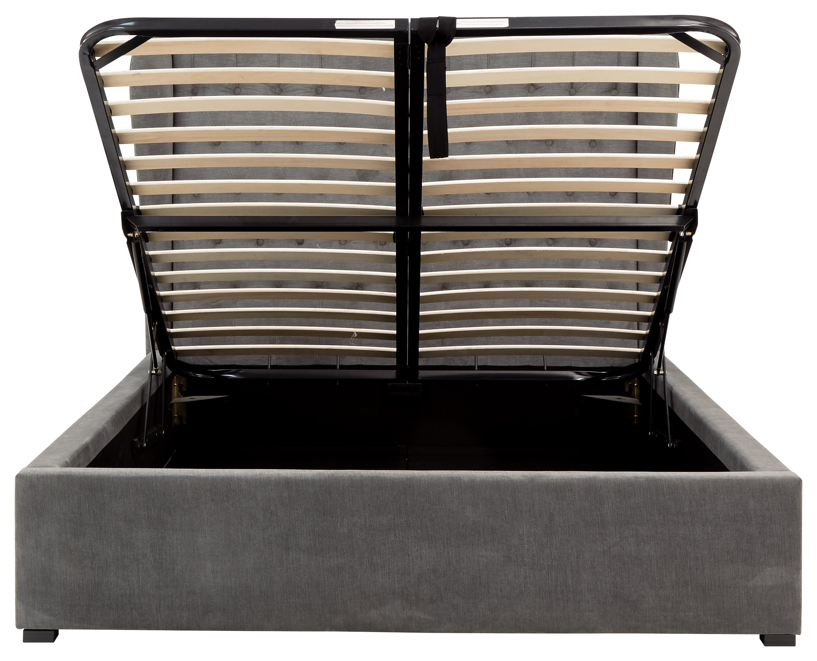 Dakota 135cm Ottoman Bed With Solid Base Grace – Pewter