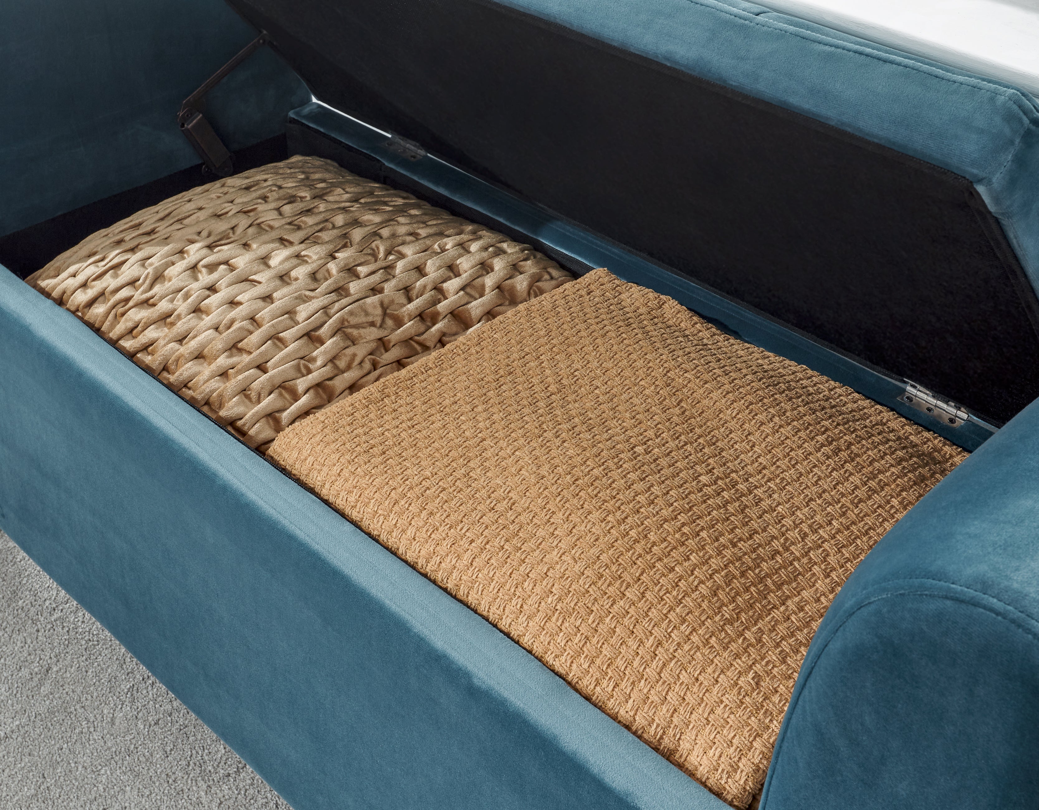 Genoa Window Seat Teal Fabric – GFW, view 8