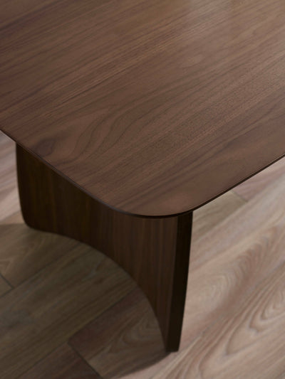 Artemis Curved Leg Walnut Dining Table – Julian Bowen, view 5