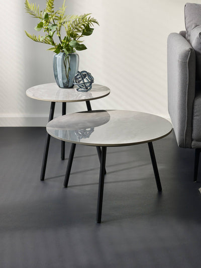Casper Set of Side Tables Grey – Julian Bowen, view 2