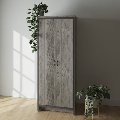 Boston 2 Door Wardrobe Grey – GFW, view 2