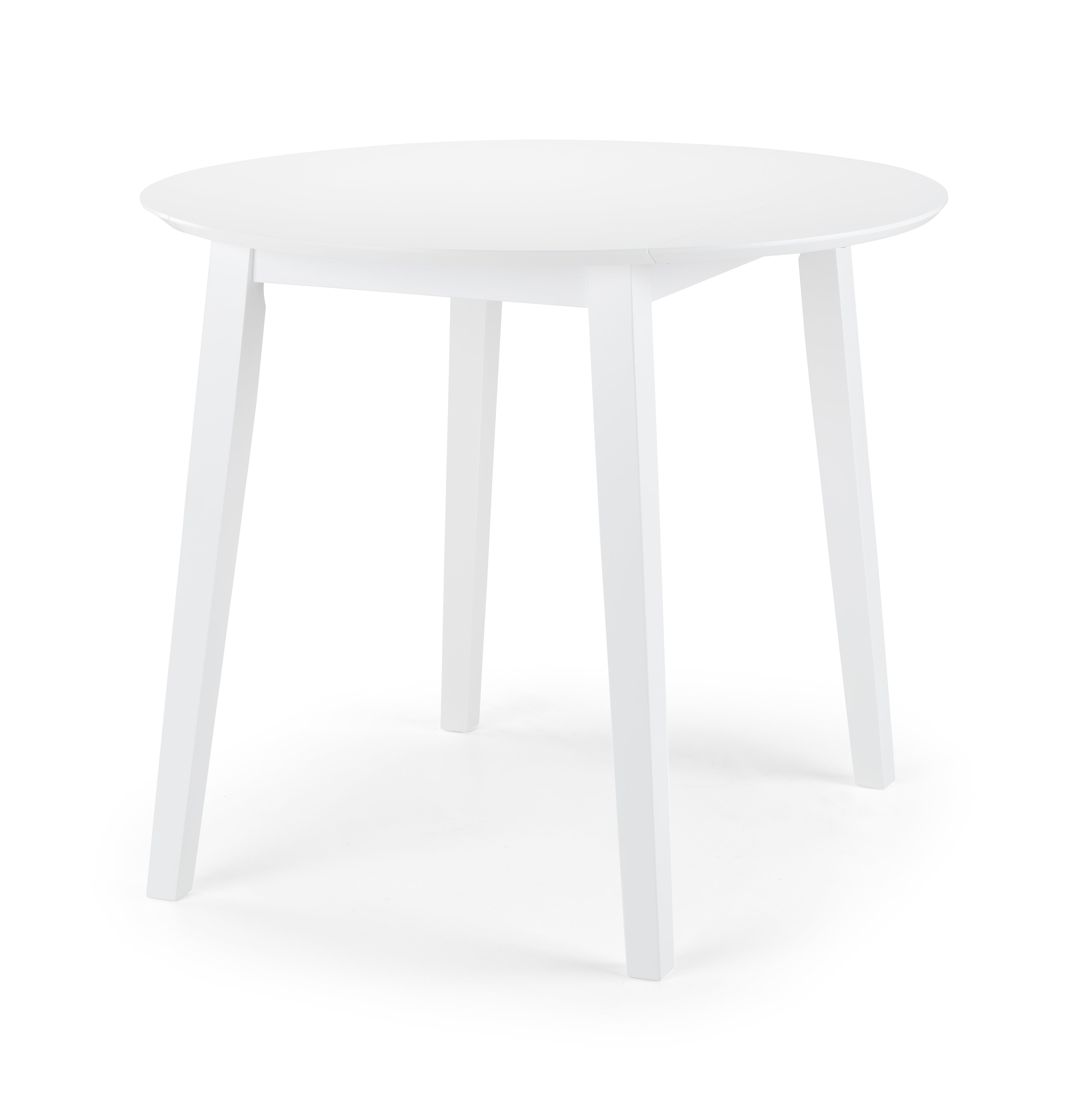 Coast White Dropleaf Table and 2 White Coast Chairs