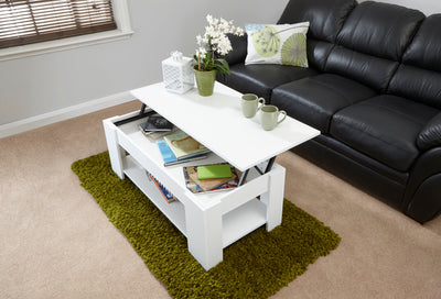 Lift Up Coffee Table – White
