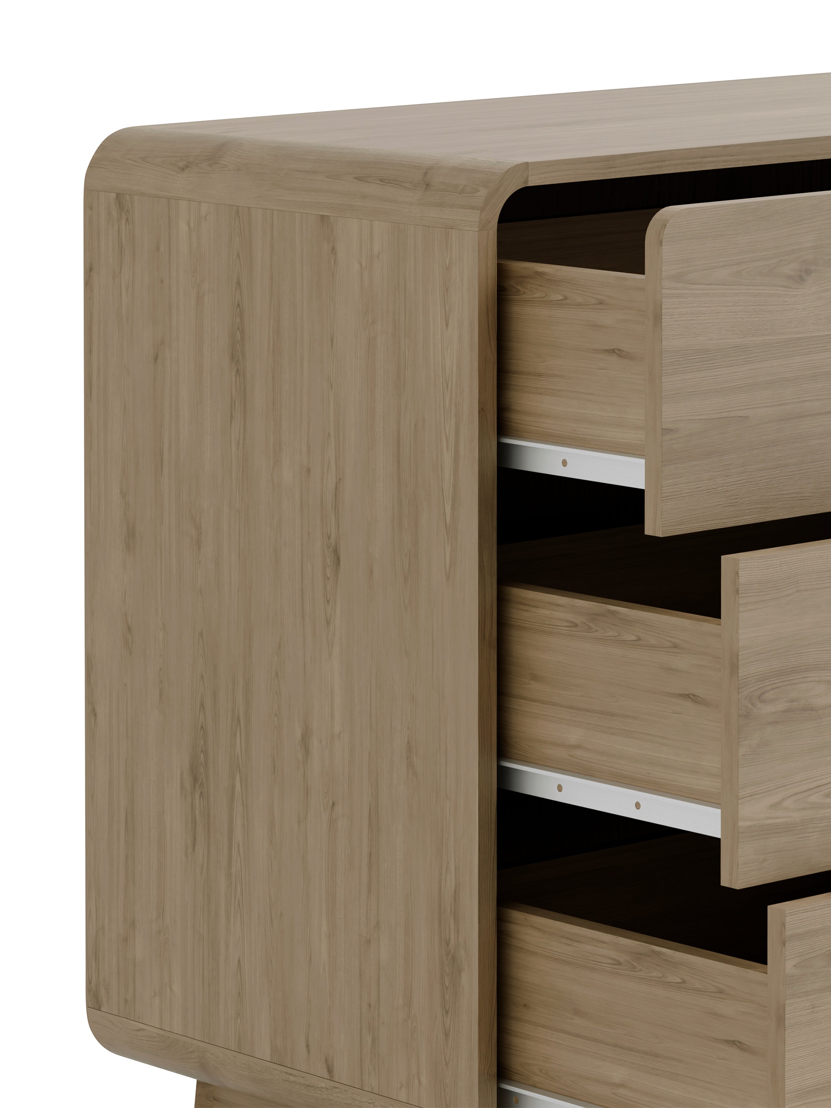 Ingrid 6 Drawer Dresser Oak – Julian Bowen, view 5