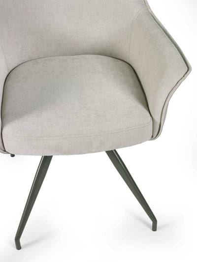 Noah Ivory Fabric Dining Chair – Julian Bowen, view 10