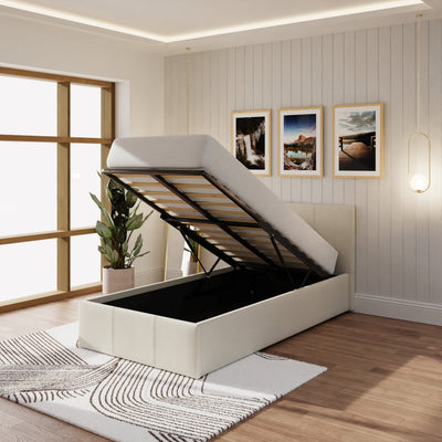 End Lift Ottoman Bed Frame - Natural – GFW, view 3