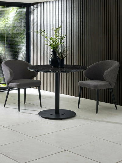Marcus Mid Grey Fabric Dining Chairs (Set of 2) – Julian Bowen, view 12