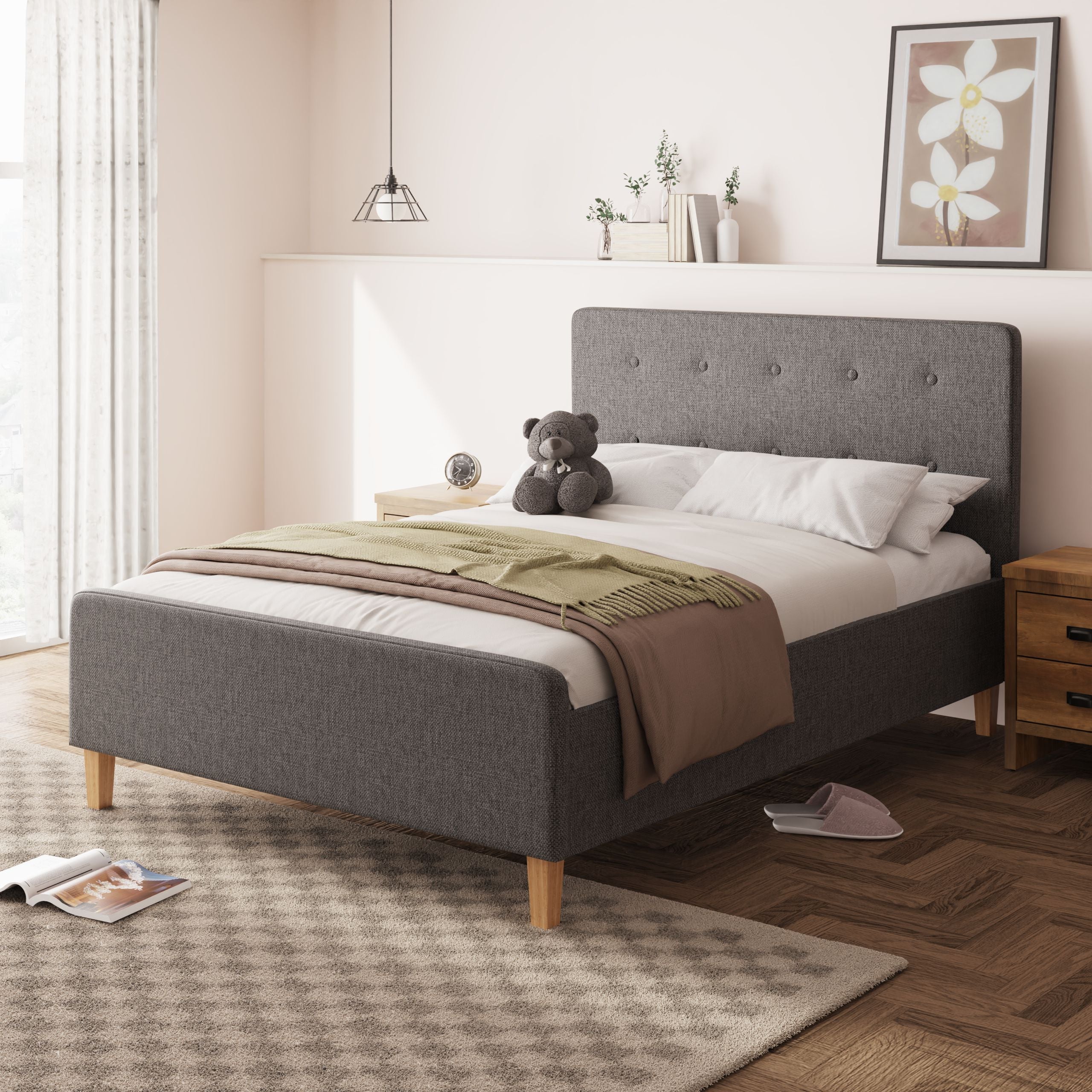 Ashbourne Ottoman Bed Dark Grey – GFW, view 22