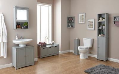 Colonial 3 Door Storage Unit – Grey