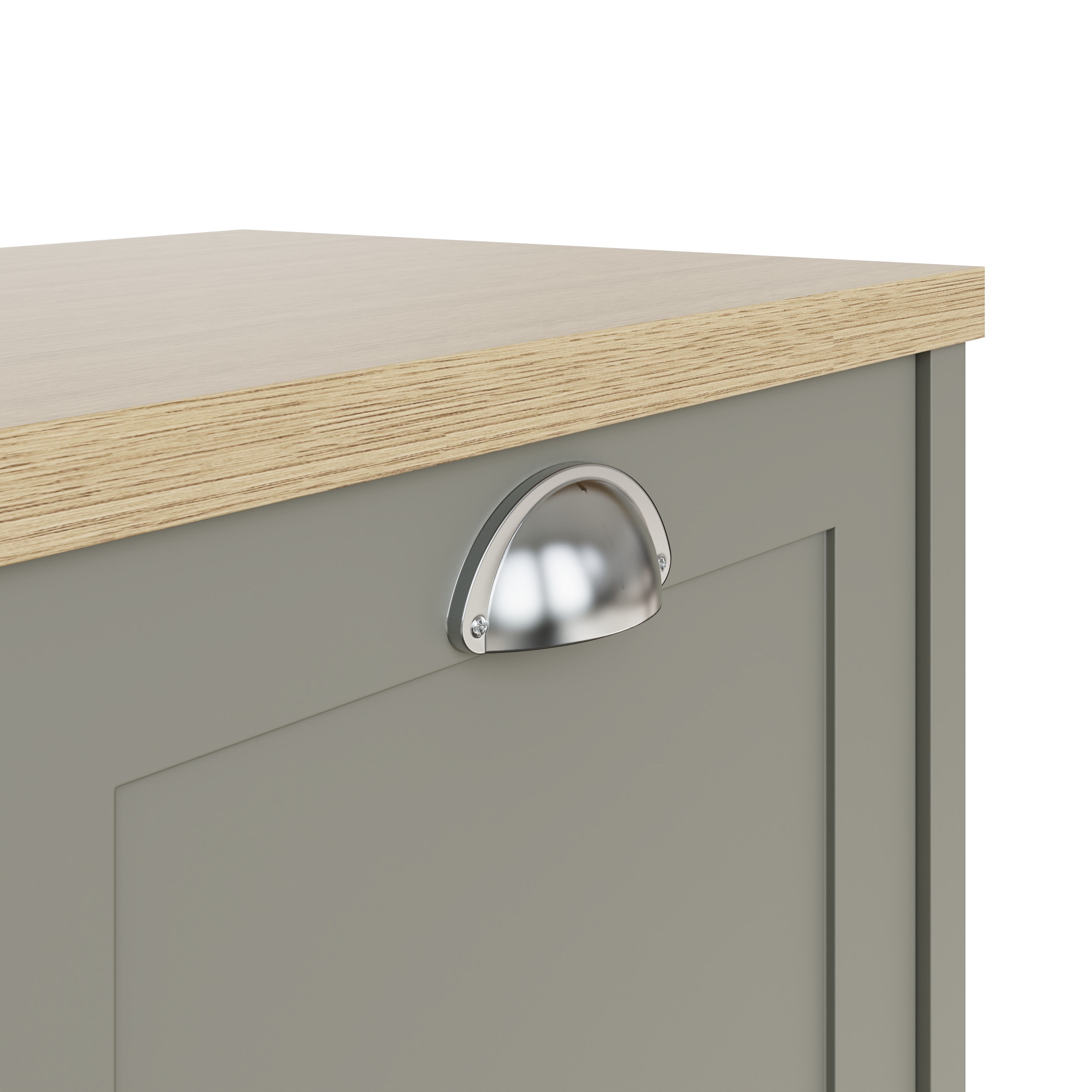 Lancaster 2 Door Shoe Cabinet Grey – GFW, view 8