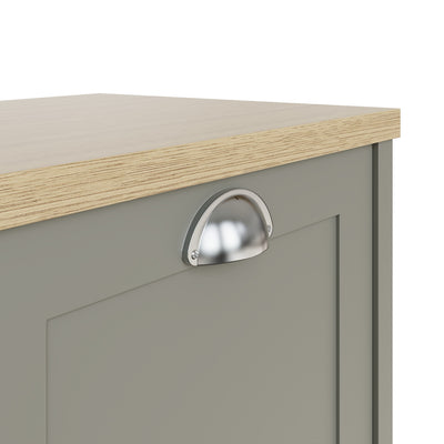 Lancaster 2 Door Shoe Cabinet Grey – GFW, view 8