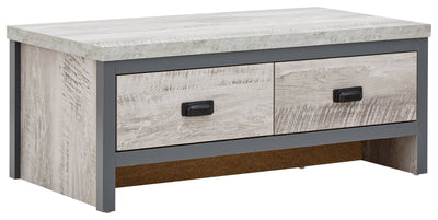 Boston 2 Drawer Coffee Table Grey – GFW, view 9