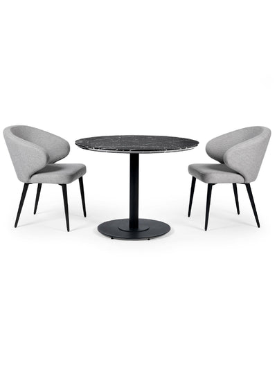 Luca 80cm Round Dining Table Black – Julian Bowen, view 10