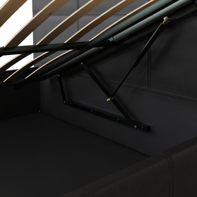 Side Lift Ottoman Bed Black – GFW, view 9
