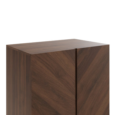 Catania 2 Door 1 Drawer Wardrobe Royal Walnut – GFW, view 7