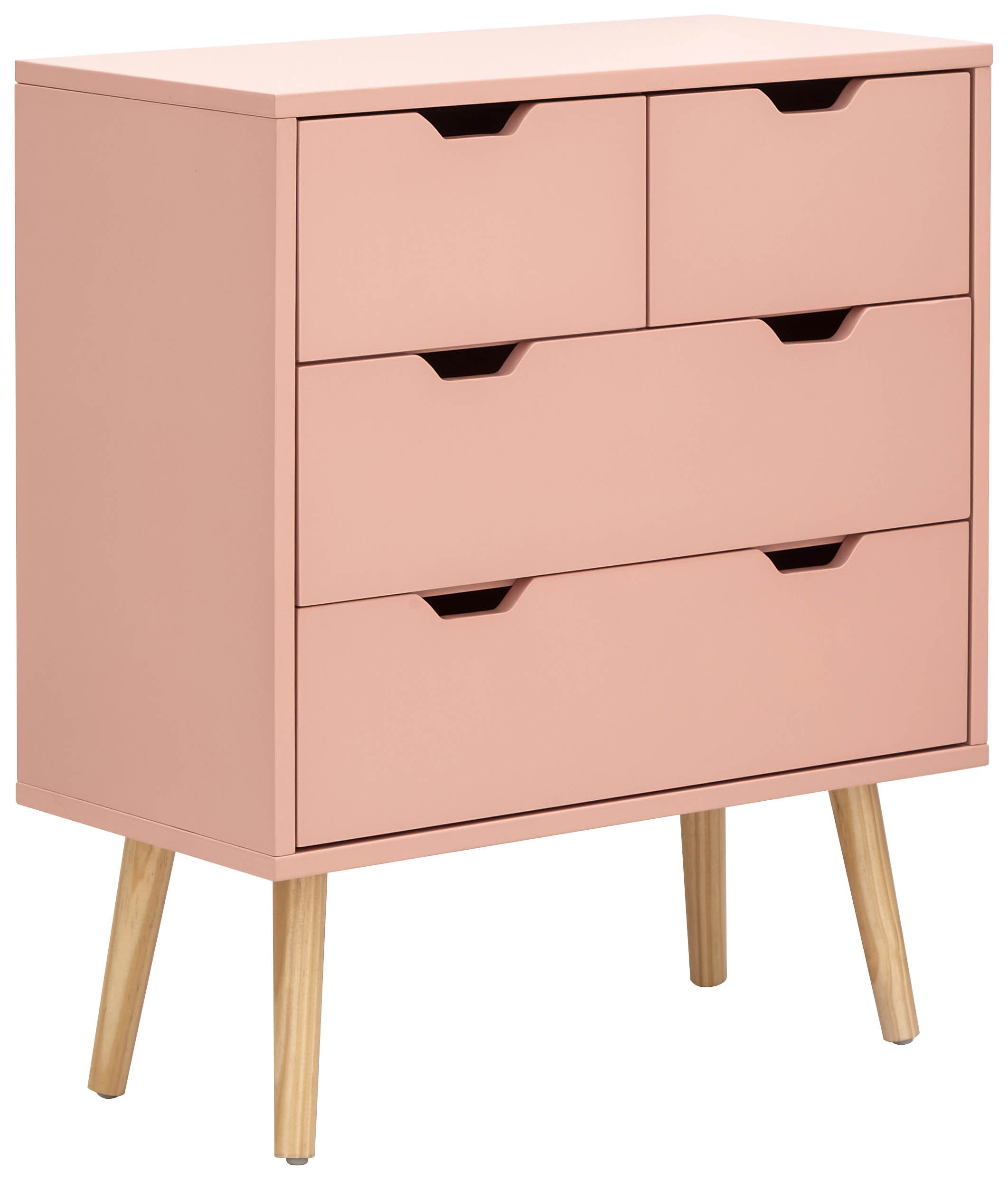 Nyborg 2+2 Drawer Chest – Coral Pink