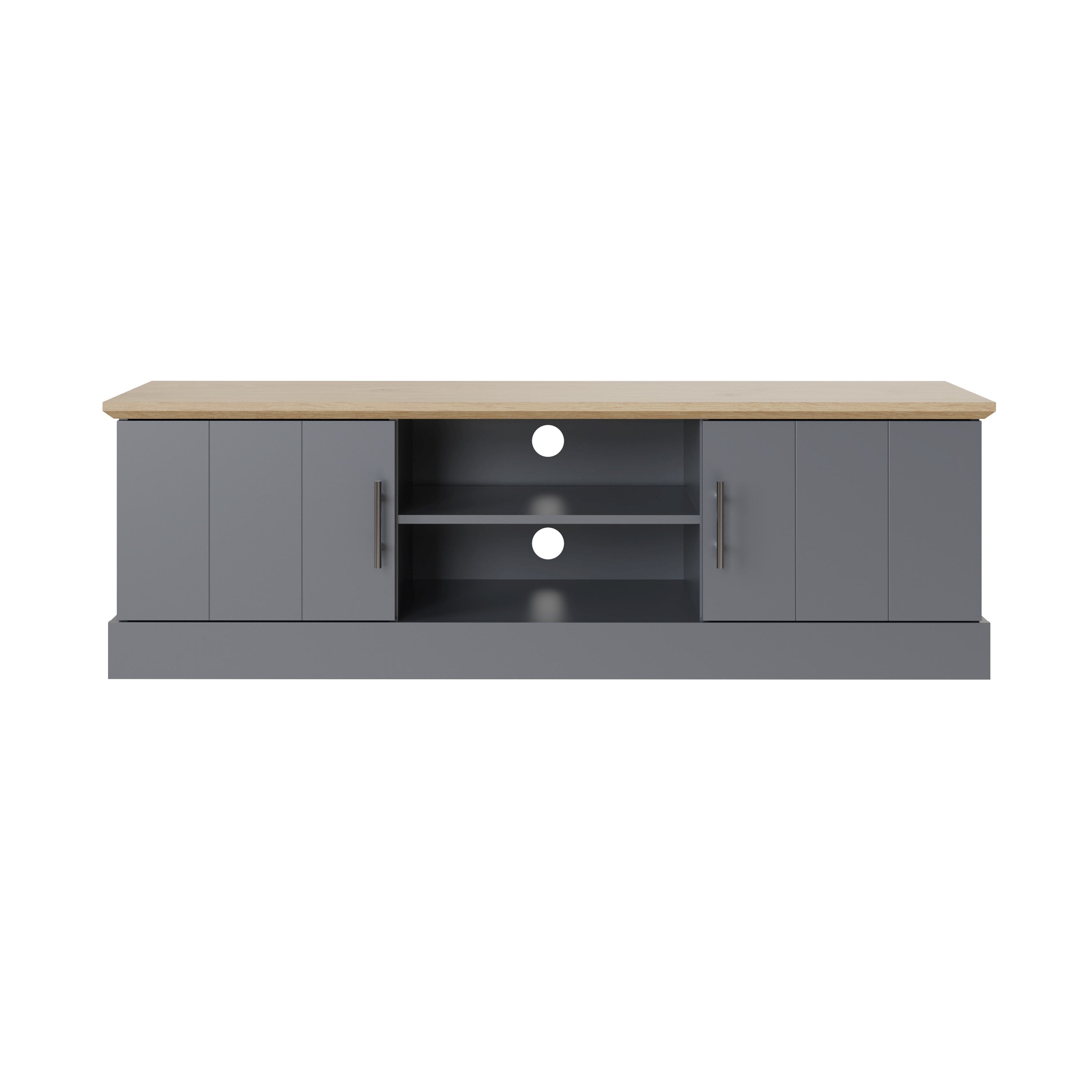 Kendal Large Tv Unit Slate Blue – GFW, view 3