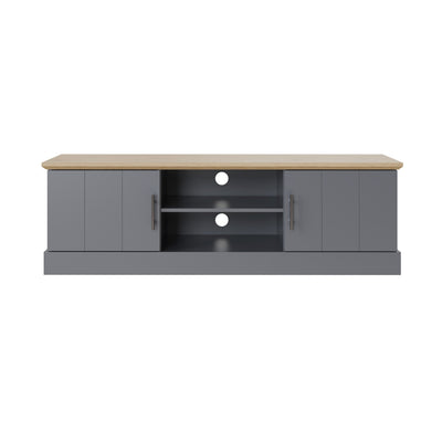 Kendal Large Tv Unit Slate Blue – GFW, view 3