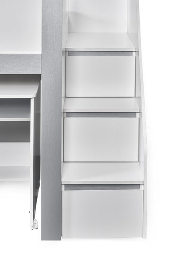 Gaia Midsleeper Bed - White and Silver – Julian Bowen, view 10