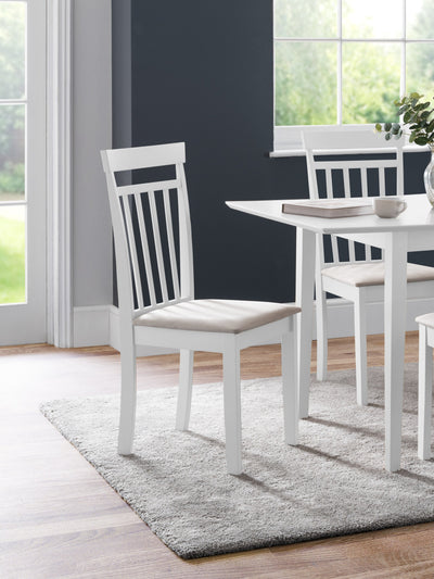 Coast White Dining Chairs (Set of 2) – Julian Bowen, view 6