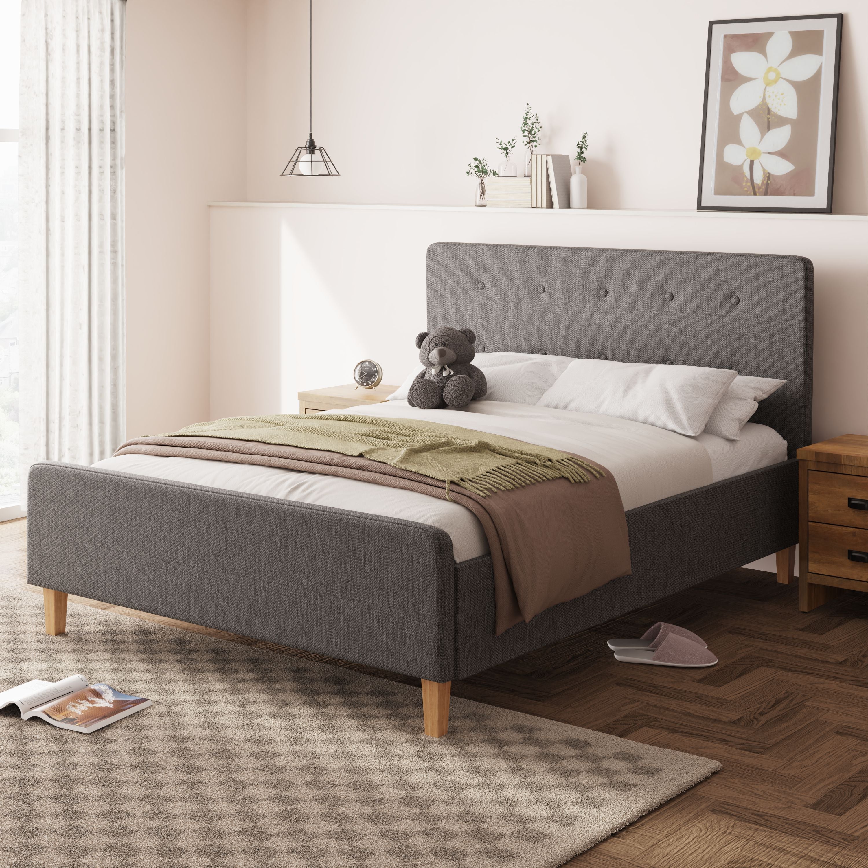 Ashbourne Ottoman Bed Dark Grey – GFW, view 12