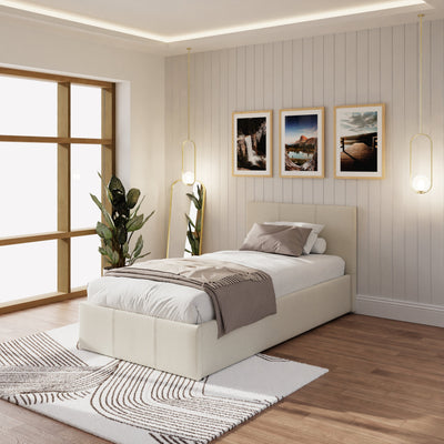 End Lift Ottoman Bed Frame - Natural – GFW, view 2