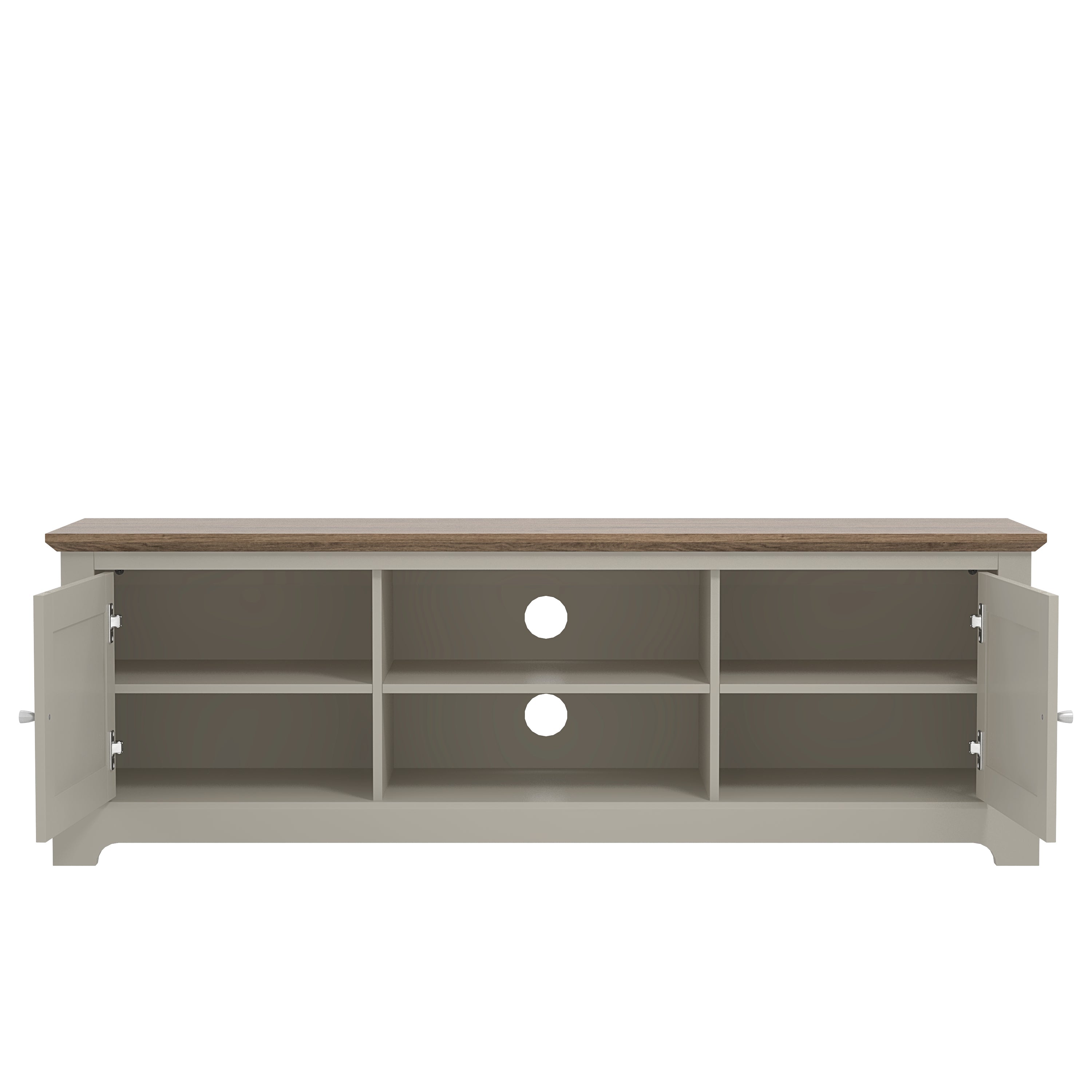 Salcombe TV Unit Light Grey – GFW, view 3