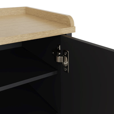 Lancaster 2 Door Shoe Bench Black – GFW, view 7