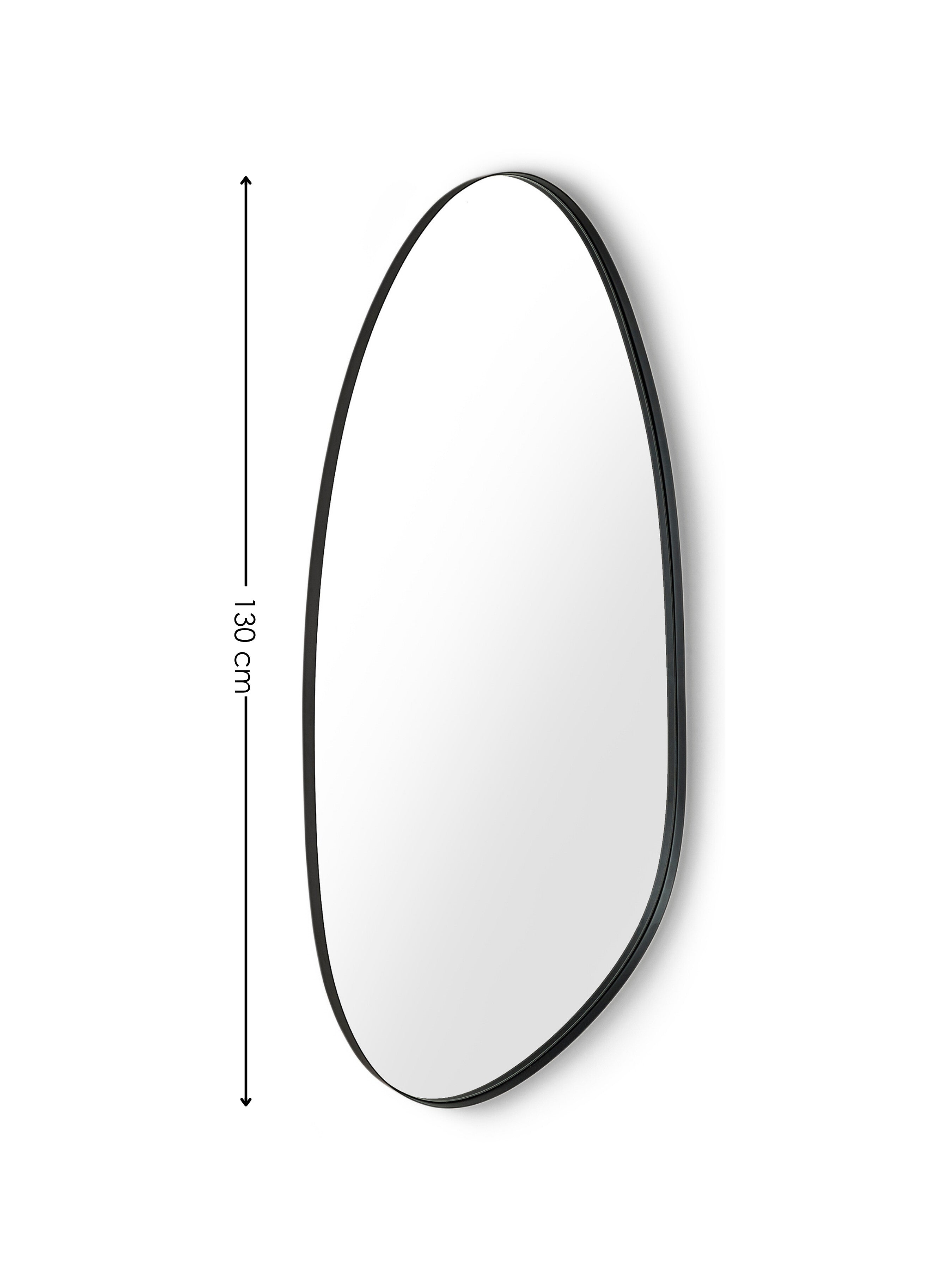 Rushmore Black Metal 95cm Organic Shaped Wall Mirror – Julian Bowen, view 6