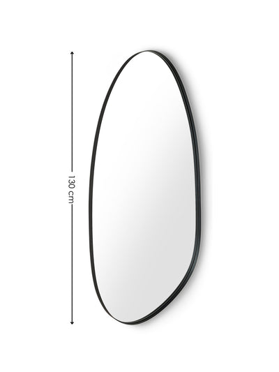 Rushmore Black Metal 95cm Organic Shaped Wall Mirror – Julian Bowen, view 6