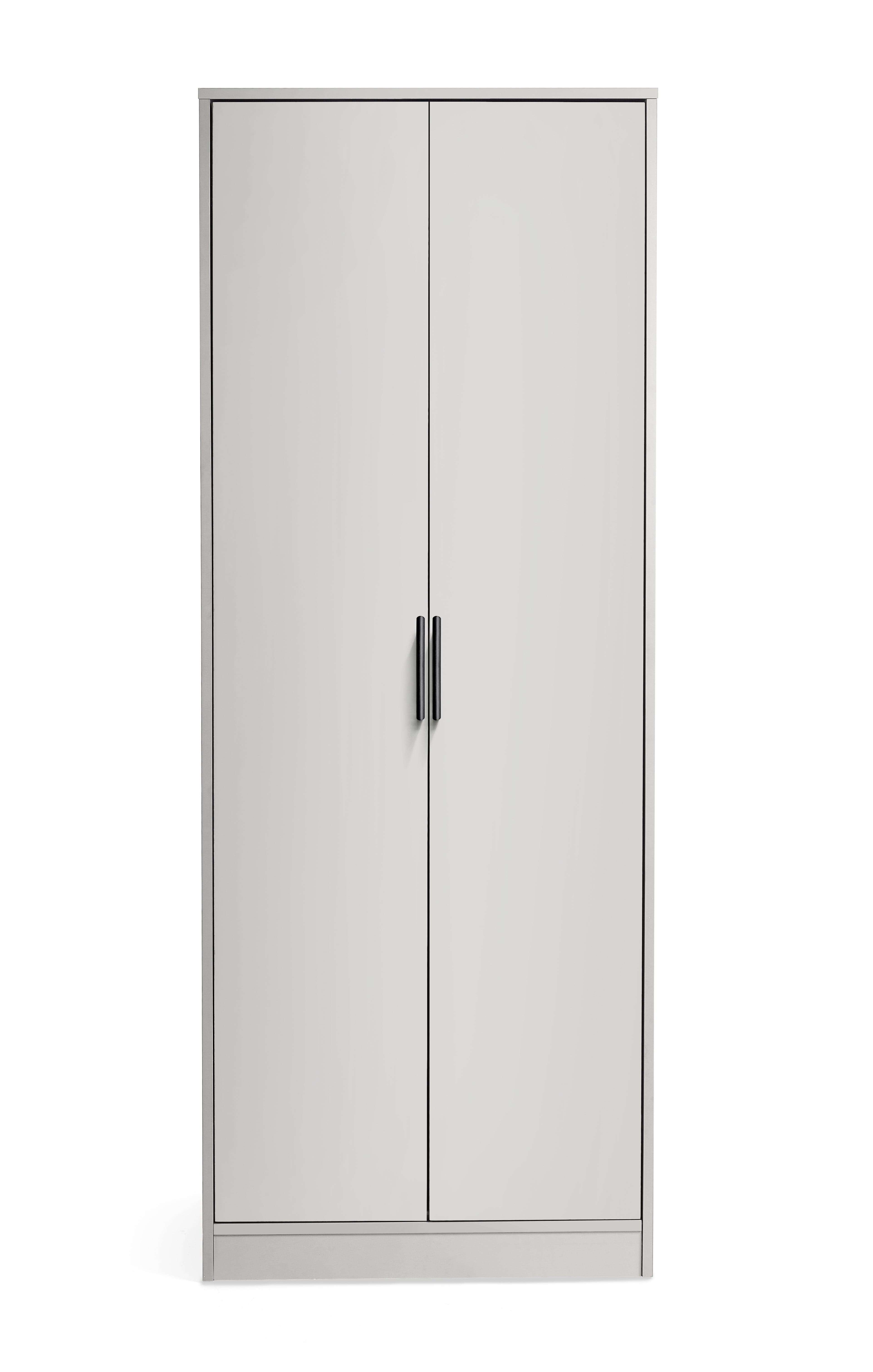 Alba 2 Door Wardrobe - Silk Grey – Julian Bowen, view 3