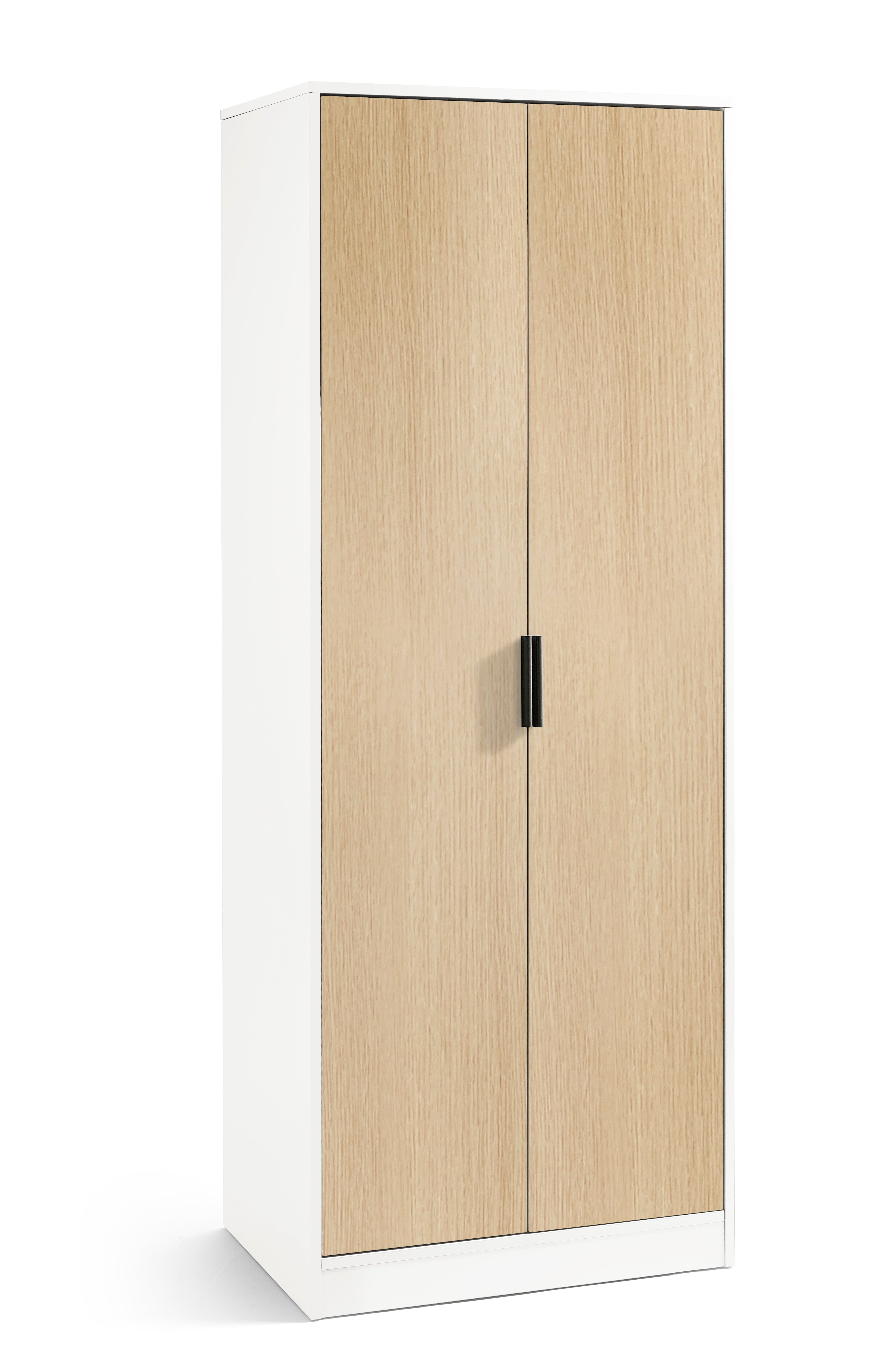 Alba 2 Door Wardrobe - White/Oak – Julian Bowen