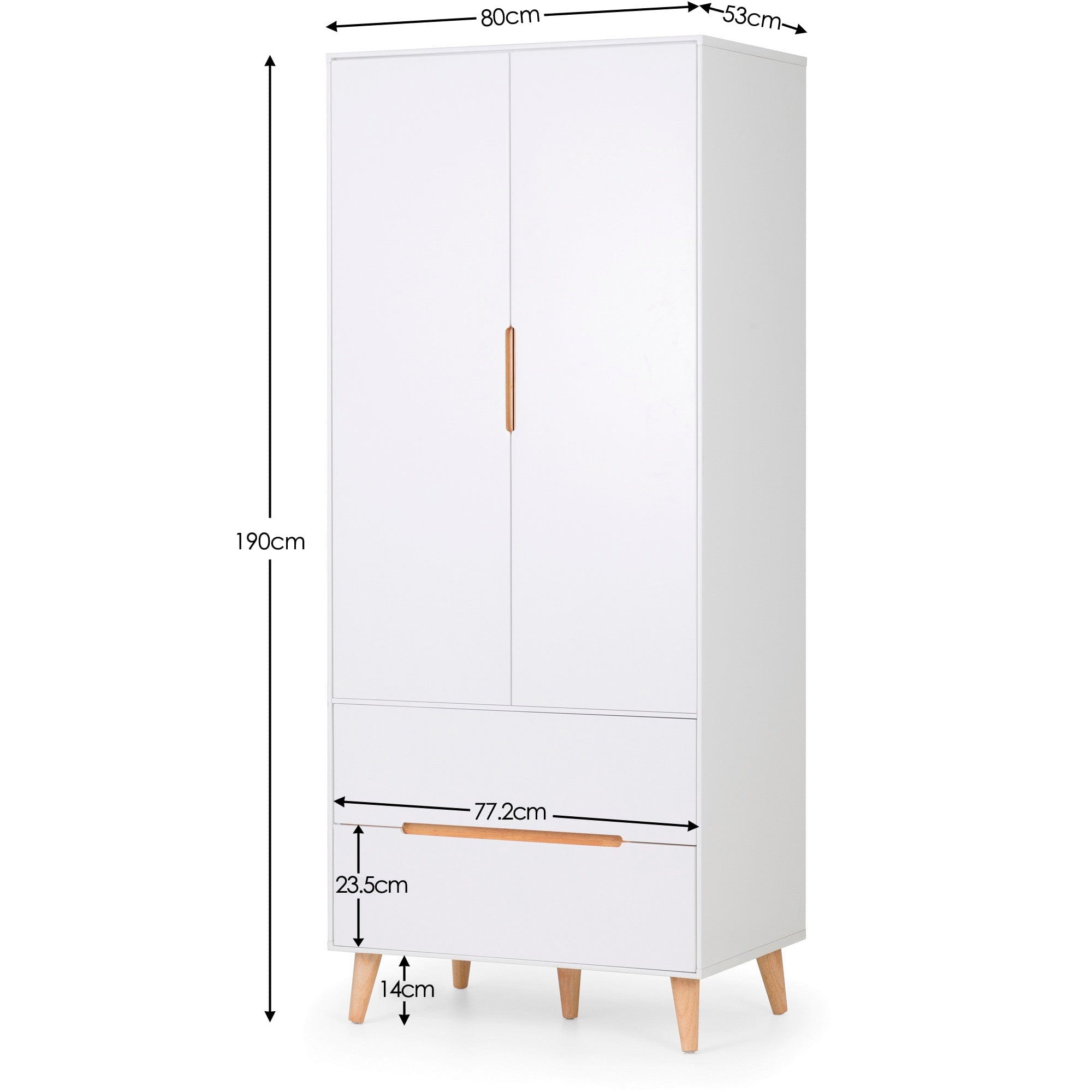 Alicia 2 Door Wardrobe – Julian Bowen, view 2