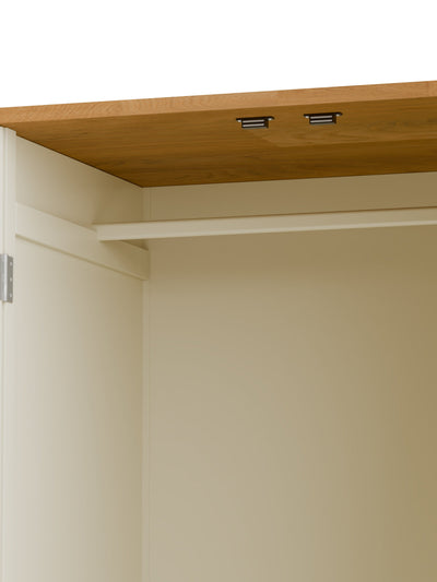 Coxmoor Wardrobe - Ivory and Oak – Julian Bowen, view 9