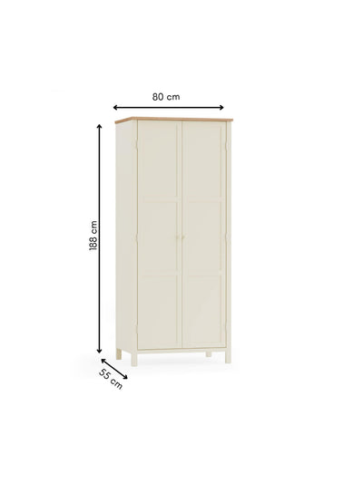 Coxmoor Wardrobe - Ivory and Oak – Julian Bowen, view 10