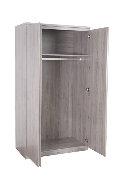 Jupiter  2 Door Wardrobe Grey Oak – Julian Bowen, view 3
