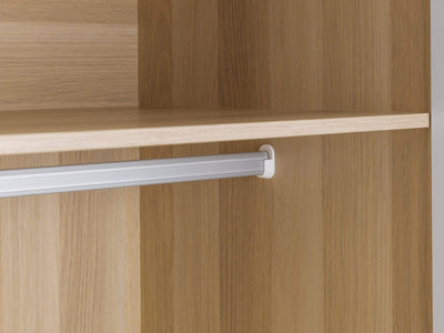 Julian Bowen Wardrobe Jupiter  2 Door Wardrobe White & Oak Bed Kings