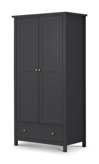 Maine 2 Door Combination Wardrobe - Anthracite – Julian Bowen