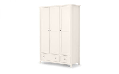 Maine 3 Door Combination Wardrobe - Surf White – Julian Bowen