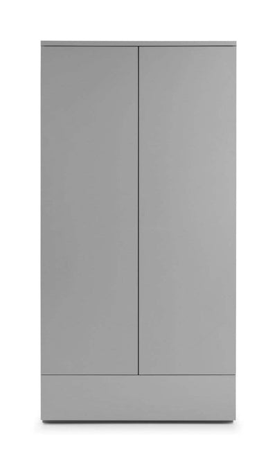 Julian Bowen Wardrobe Monaco 2 Door 1 Drw Wardrobe - Grey Gloss Bed Kings