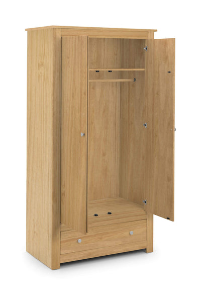 Julian Bowen Wardrobe Radley Wardrobe - Waxed Pine Bed Kings