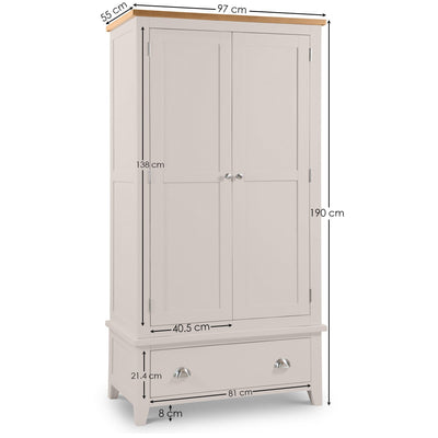Richmond 2 Door Combination Wardrobe – Julian Bowen