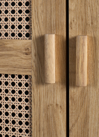 Sydney 2 Door Wardrobe - Rattan Effect – Julian Bowen, view 4