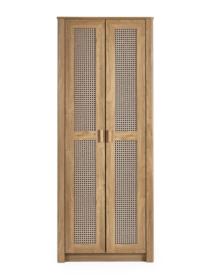 Sydney 2 Door Wardrobe - Rattan Effect – Julian Bowen, view 2