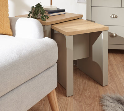 Lancaster Nesting Tables Grey – GFW, view 5