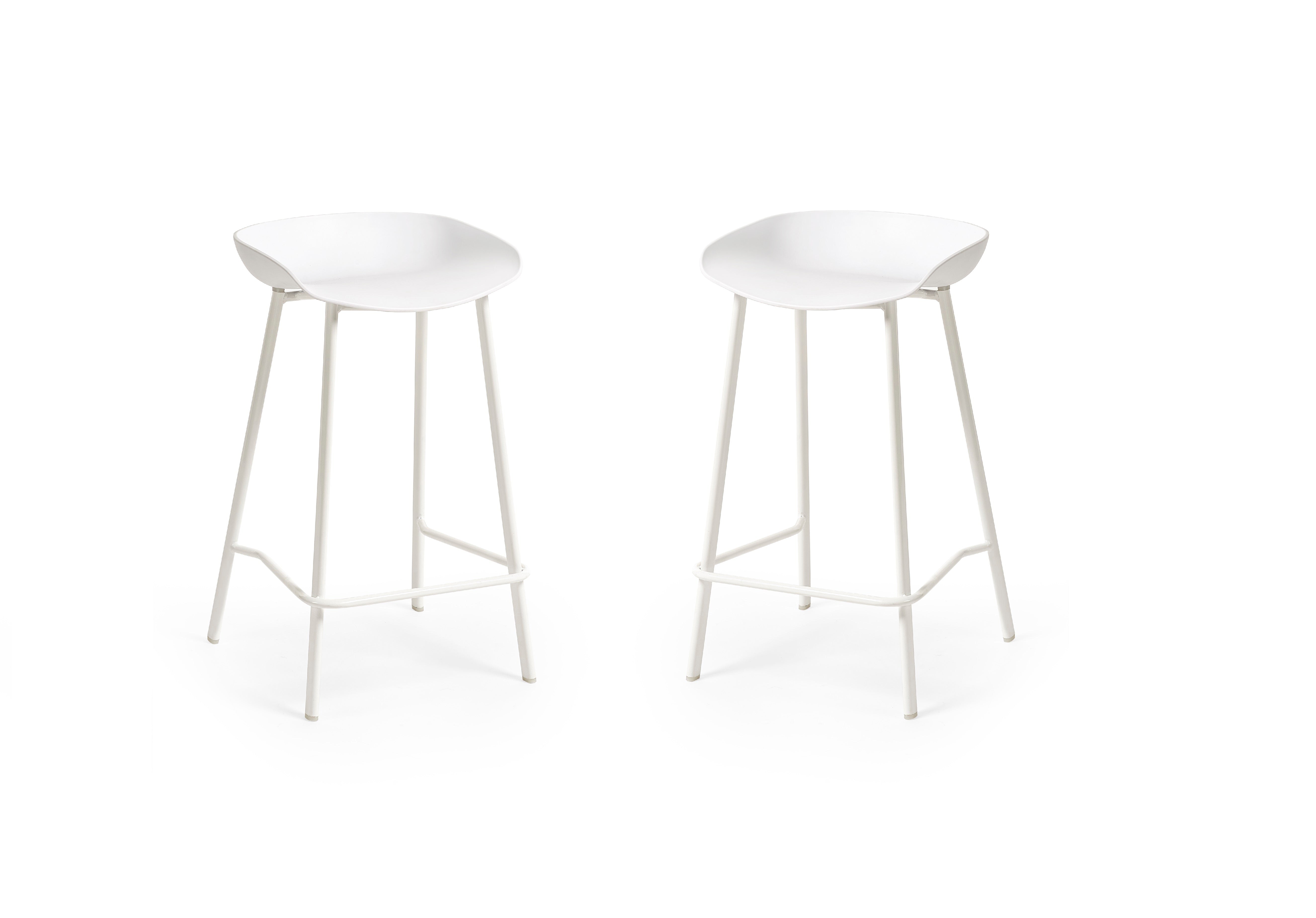 Renzo Bar Stool White (Set Of 2) – Julian Bowen