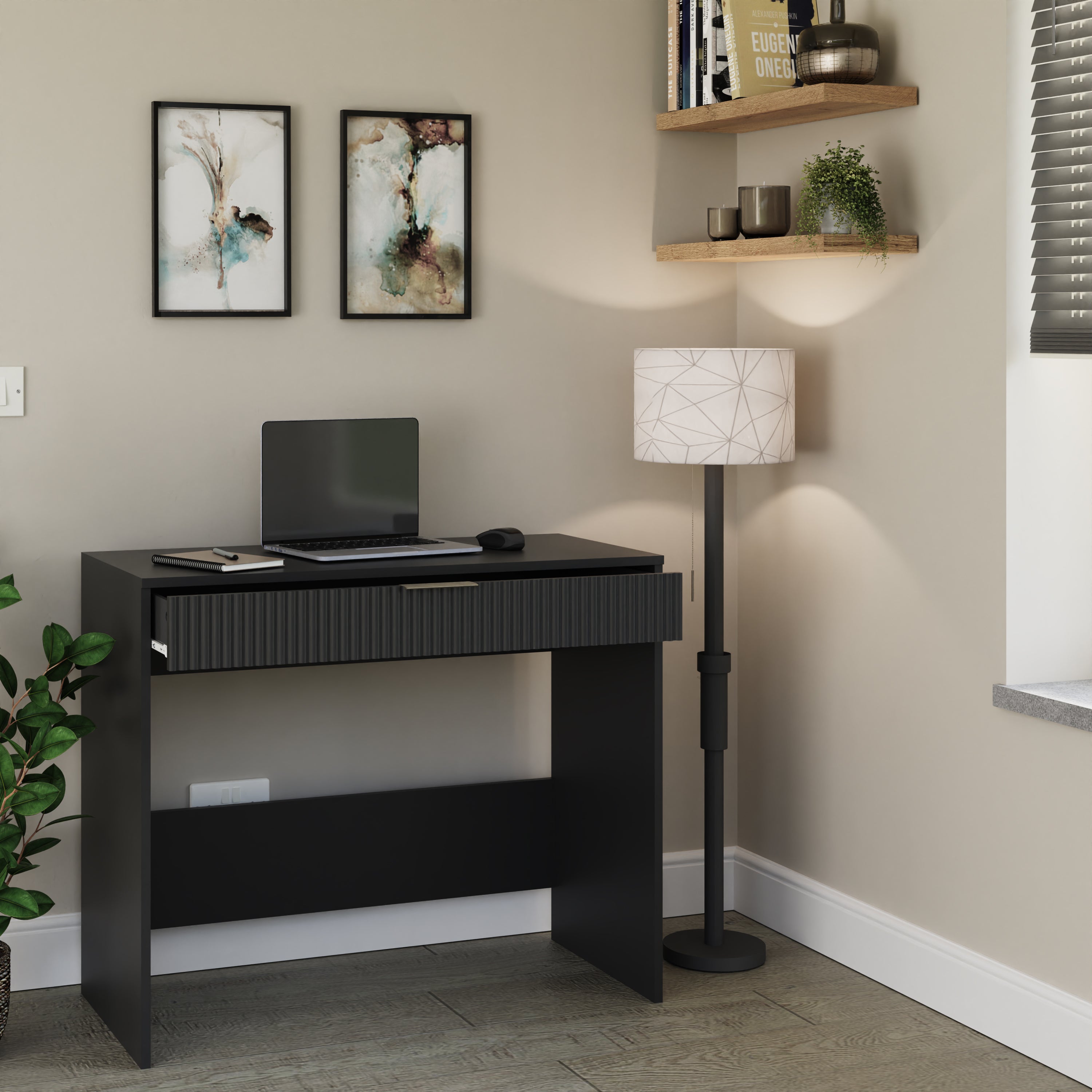 Rankin Dressing Table Desk – Black