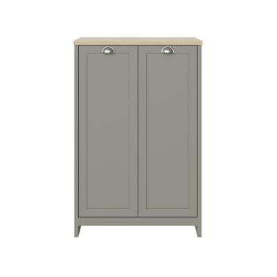 Lancaster 2 Door Shoe Cabinet Grey – GFW, view 5